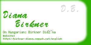 diana birkner business card